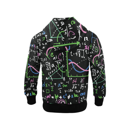 Equations In Green And Pink - Senior Girls Zip Up Hoodie