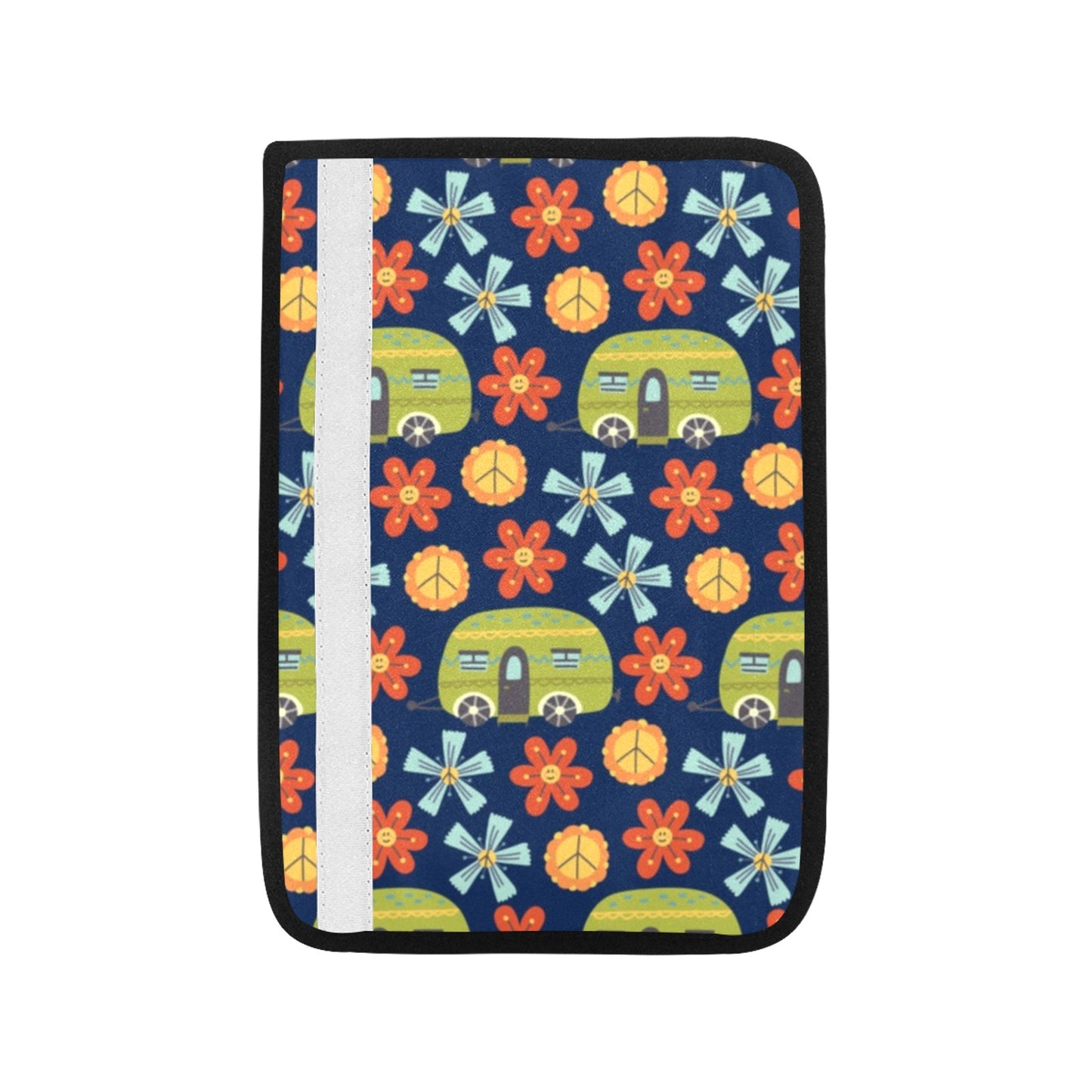 Hippy Caravan - Car Seat Belt Cover 7''x10'' (Pack of 2)