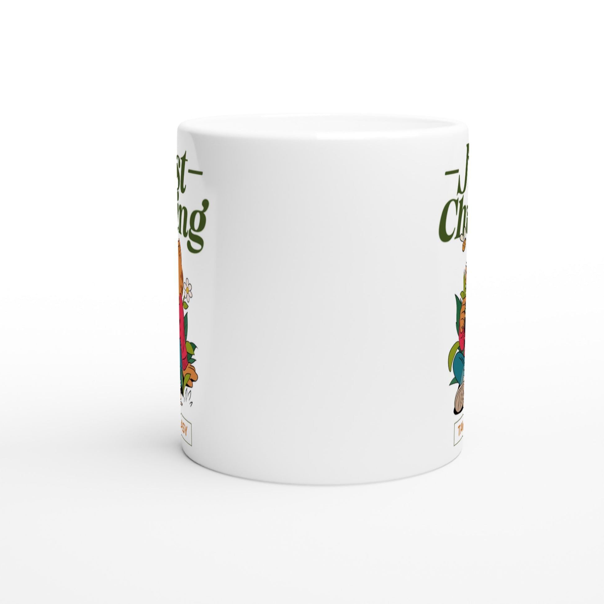 Just Chilling - White 11oz Ceramic Mug White 11oz Mug animal Globally Fulfilled