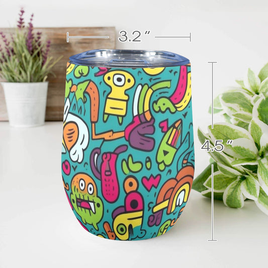 Crazy Characters - 12oz Wine Tumbler