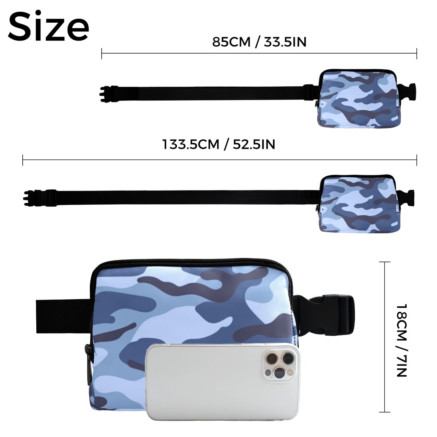 Blue Camouflage - Belt Bag Belt Bag Printed Offshore