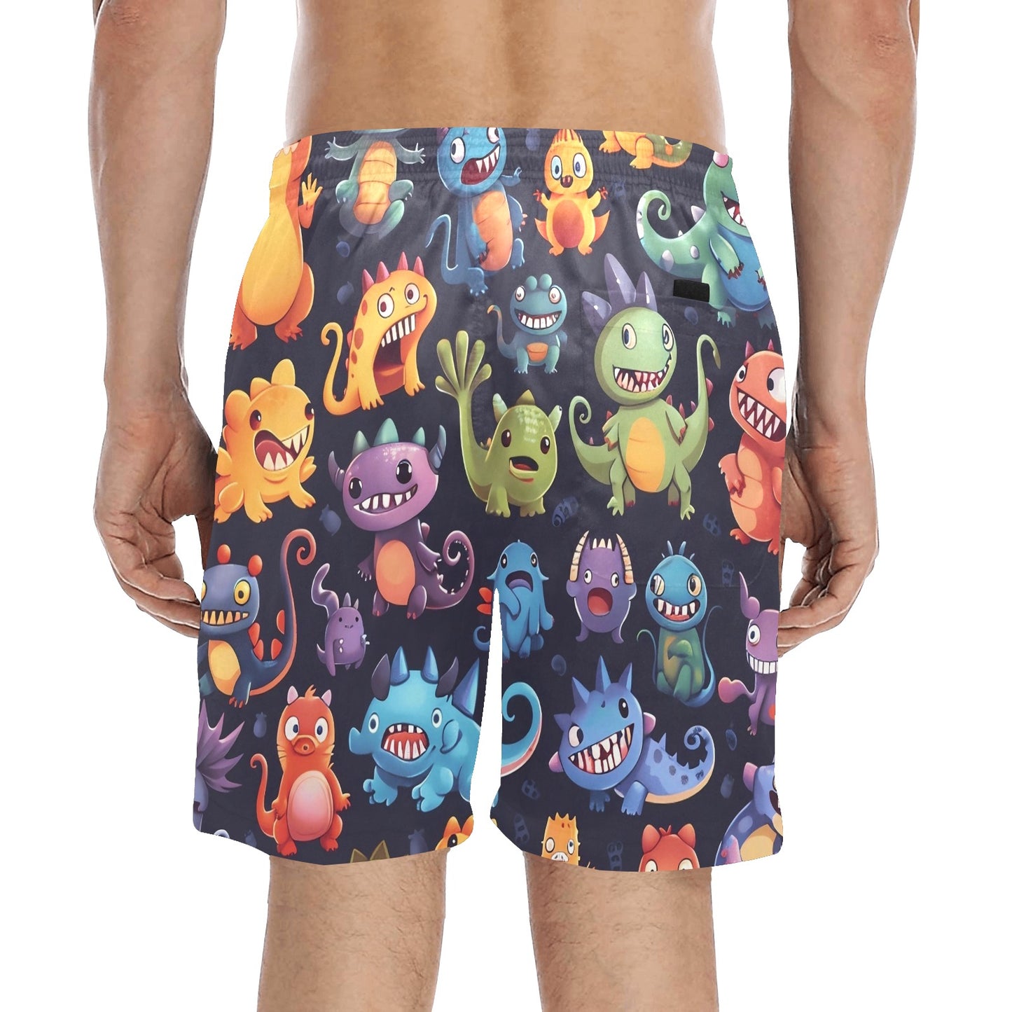 Monster Mania - Men's Mid-Length Beach Shorts