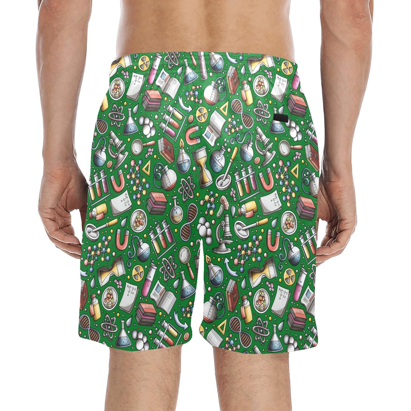 Science Love - Men's Mid-Length Beach Shorts