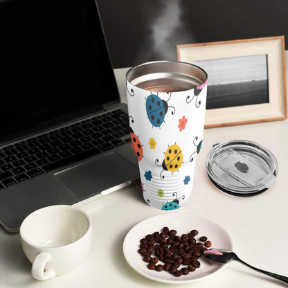 Ladybugs - 30oz Insulated Stainless Steel Mobile Tumbler