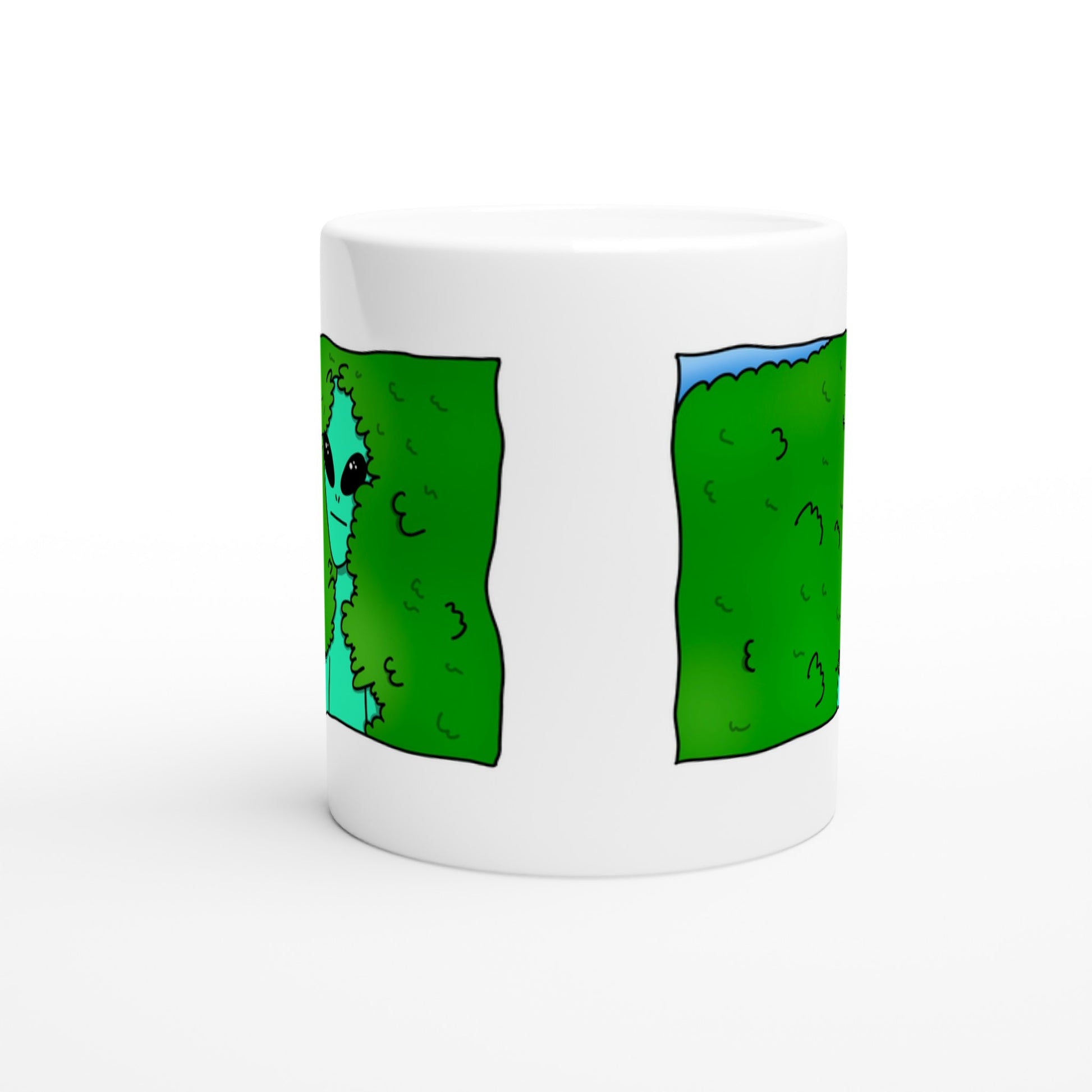 Alien Hedge Meme - White 11oz Ceramic Mug White 11oz Mug Sci Fi