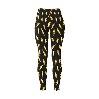 Lightning Bolts - Womens High Waist Leggings (Sizes 16-22)