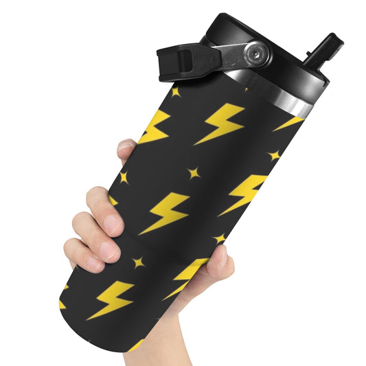 Yellow Lightning - 30oz Tumbler with Top Handle