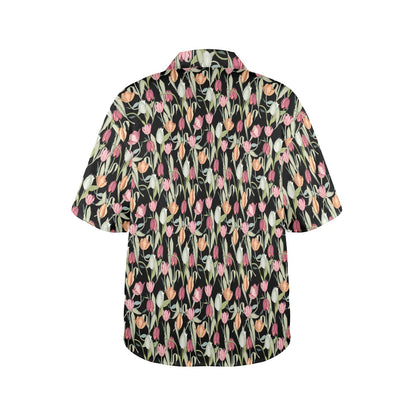 Tulips Pattern - Womens Hawaiian Shirt