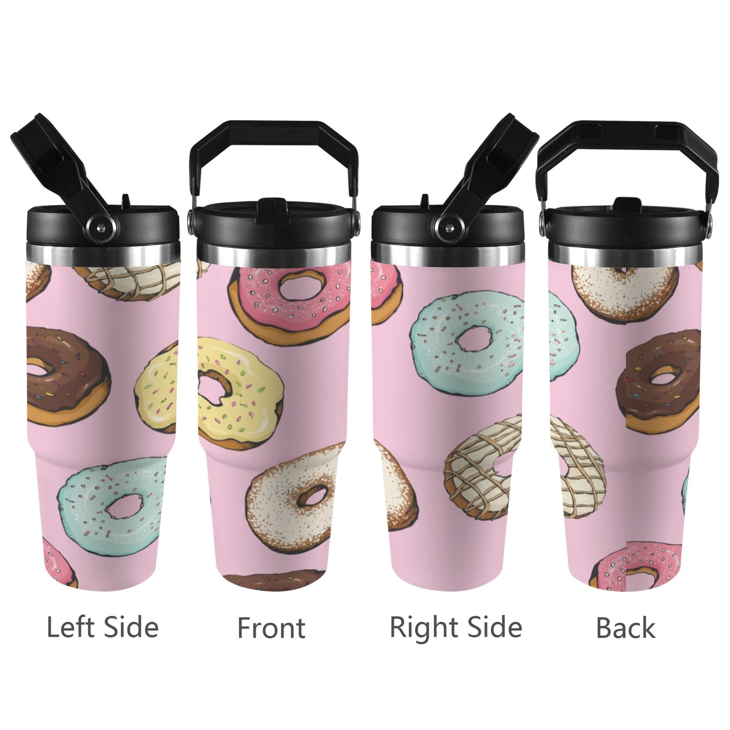 Doughnuts - 30oz Tumbler with Top Handle