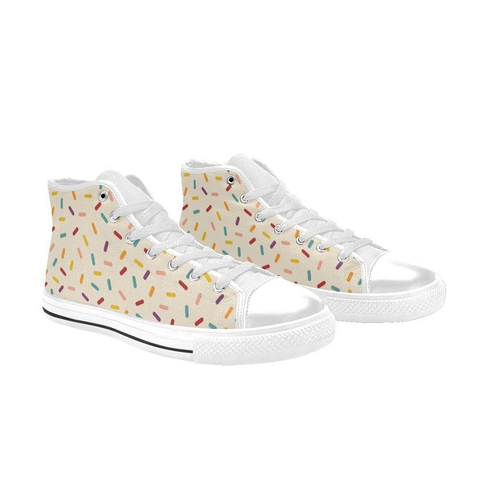 Sprinkles - Men's High Top Canvas Shoes