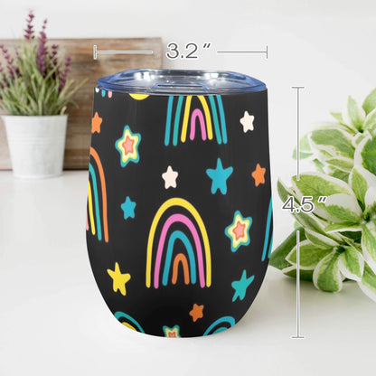 Rainbows - 12oz Wine Tumbler 12oz Wine Tumbler Printed Offshore