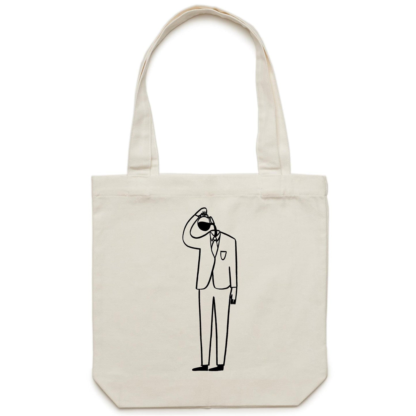 Coffee Brain - Canvas Tote Bag Cream One Size Tote Bag Printed In Australia