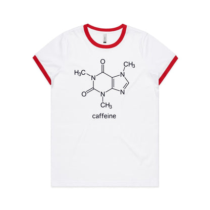 Caffeine Molecule - Women's Ringer Tee