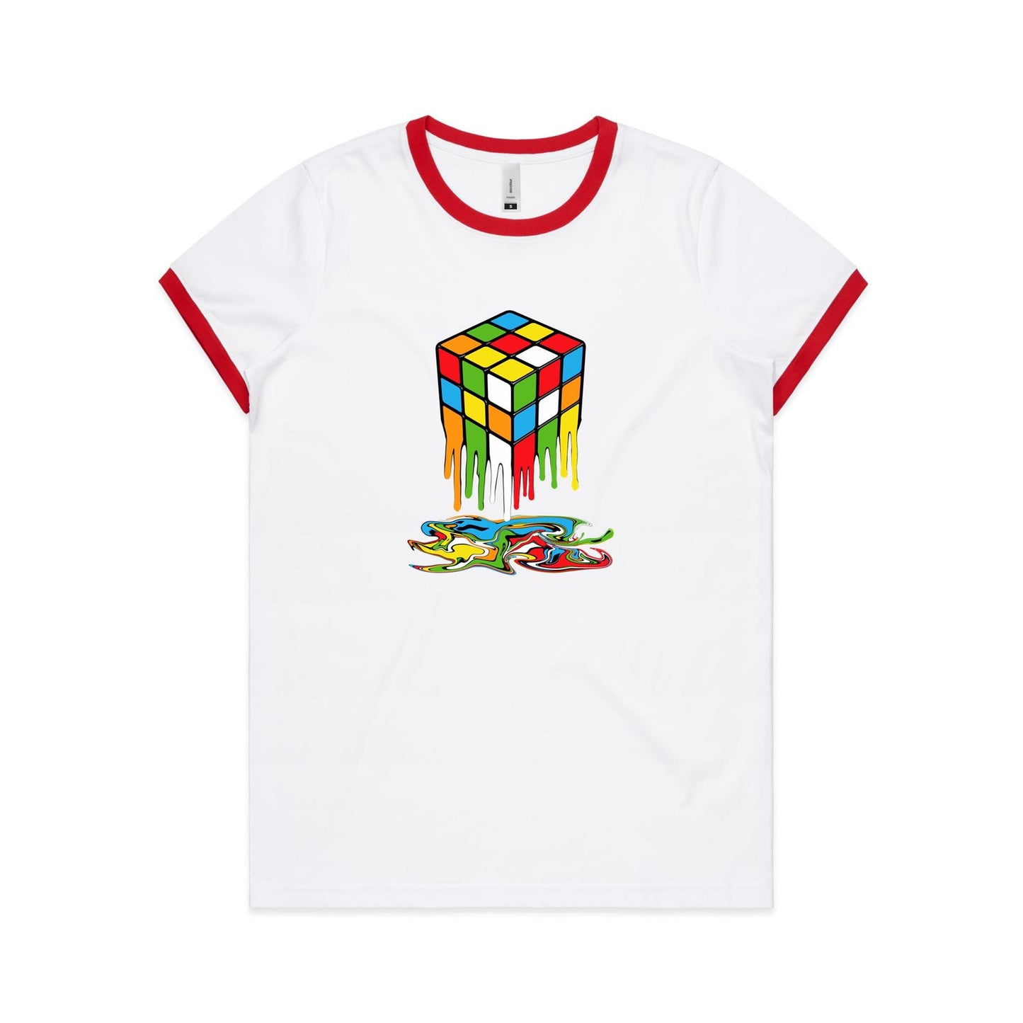 Melting Cube - Women's Ringer Tee