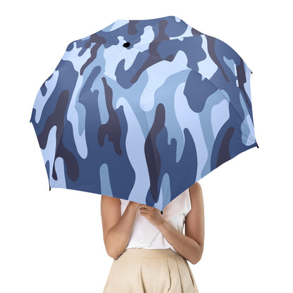 Blue Camouflage - Semi-Automatic Foldable Umbrella Semi-Automatic Foldable Umbrella