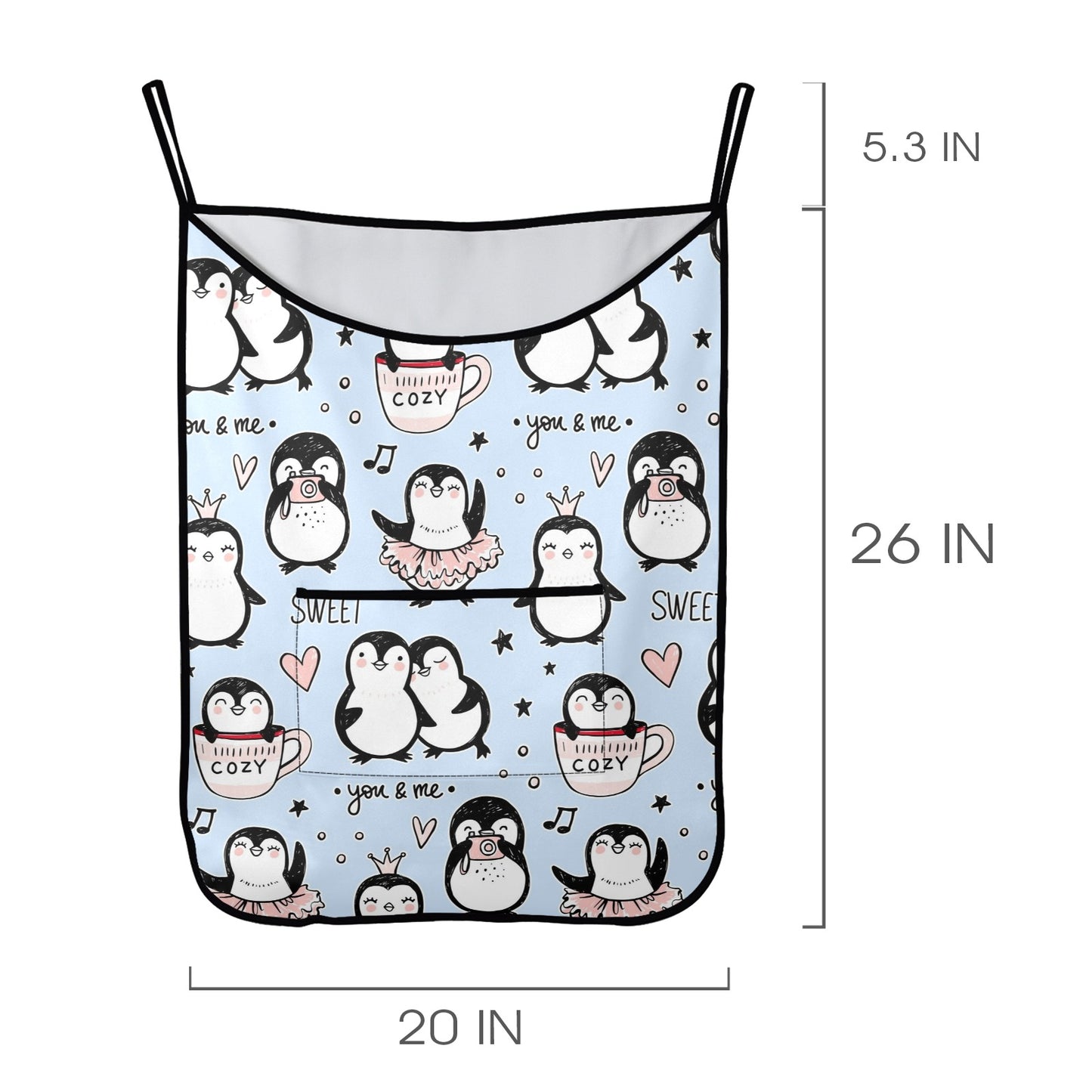 Penguin Love - Hanging Laundry Bag