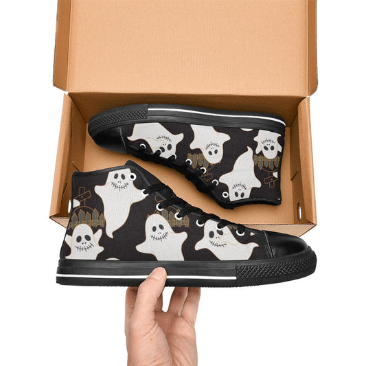 Scary Ghosts - Men's High Top Canvas Shoes