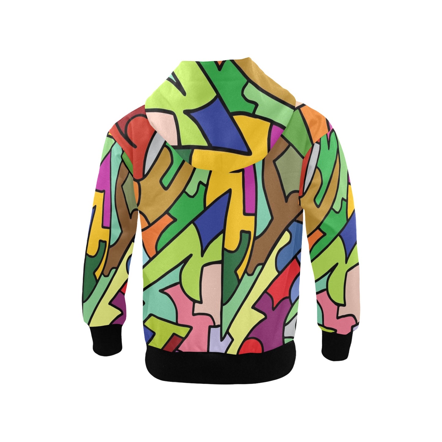 Bright Abstract - Junior Boys Zip Up Hoodie