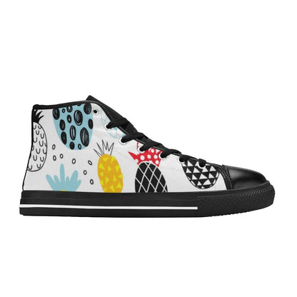 Crazy Pineapples - Women's High Top Canvas Shoes