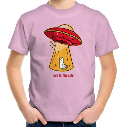 UFO, Here For The Cats - Kids Youth T-Shirt