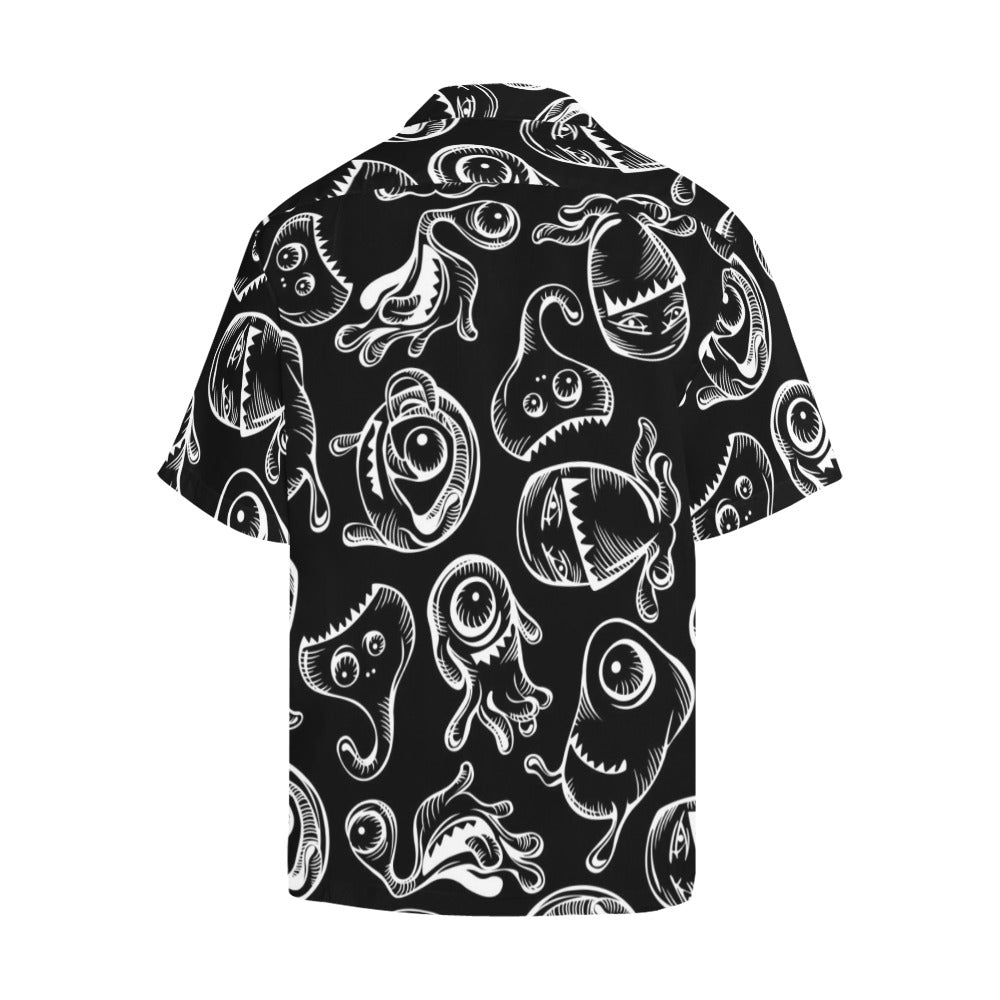 Monsters In Black And White - Hawaiian Shirt