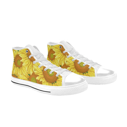 Sunflowers - Women's High Top Canvas Shoes