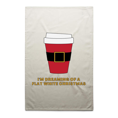 I'm Dreaming Of A Flat White Christmas, Coffee - AS Colour Tea Towel