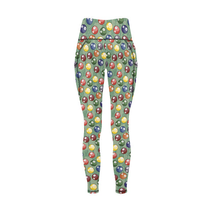 Pool Balls - Women's Leggings with Pockets