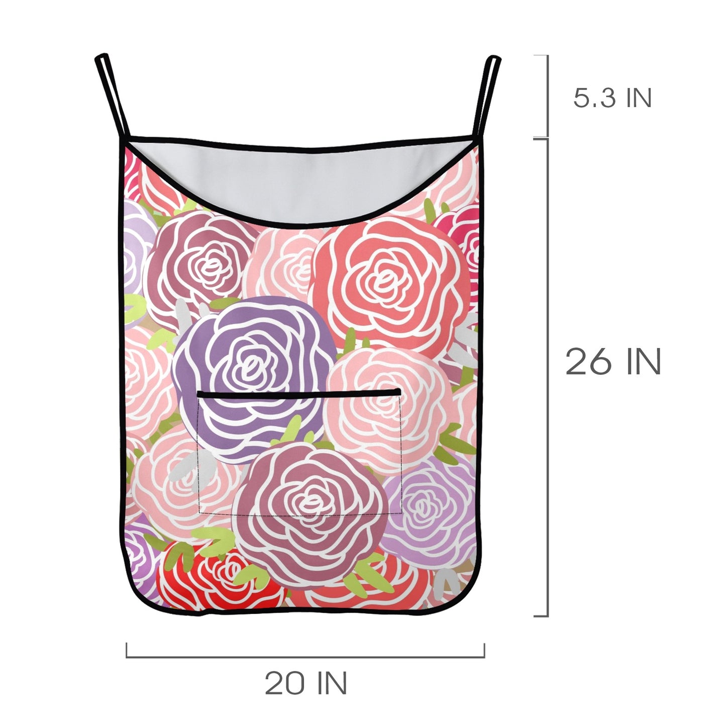 Abstract Roses - Hanging Laundry Bag