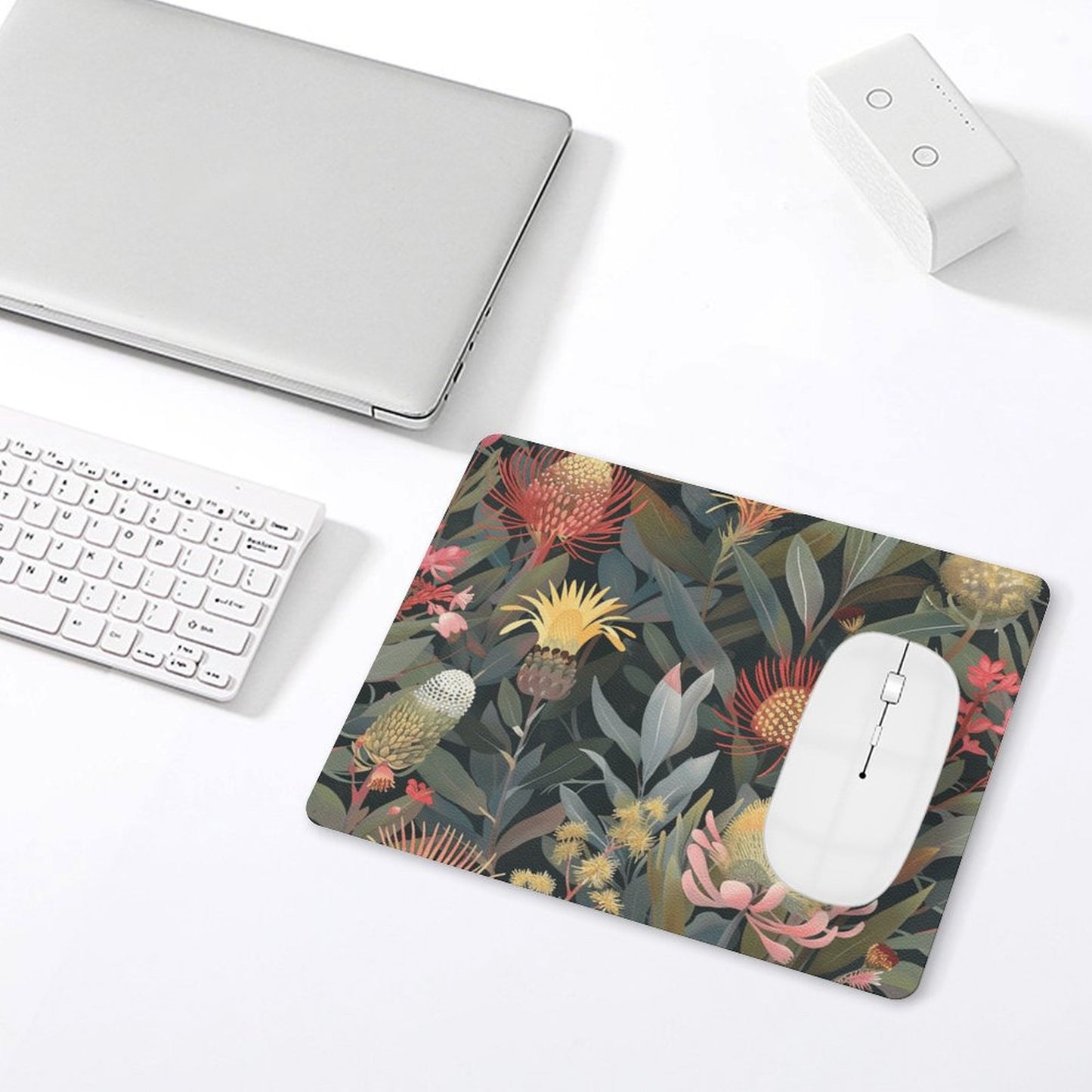 Australian Native Flowers - Leather Mouse Pad