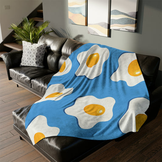 Fried Eggs - Soft Polyester Blanket 60" × 80" Blanket Food