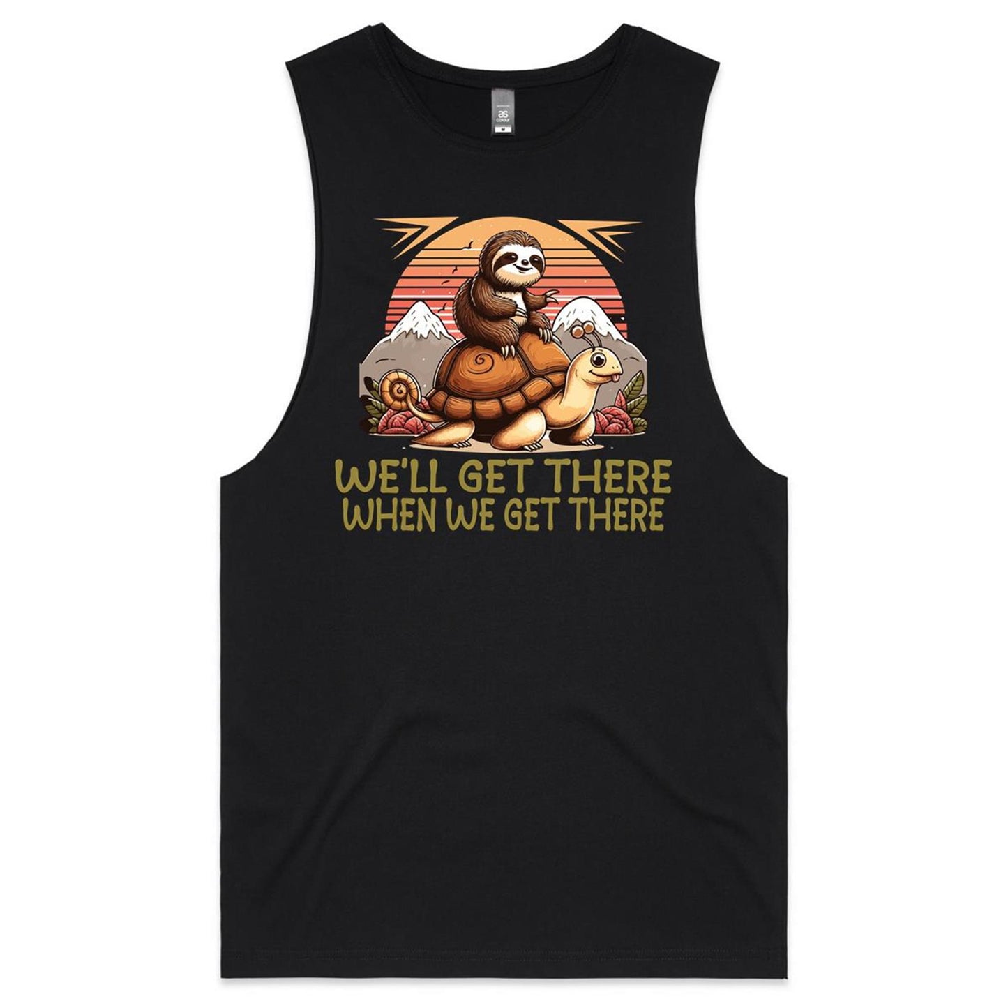 Sloth Race, We'll Get There When We Get There - Tank Top Tee