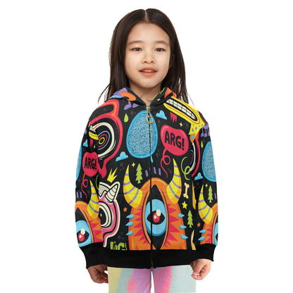 Monster Kids - Junior Girls Zip Up Hoodie