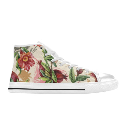 Pomegranate Plant - Women's High Top Canvas Shoes