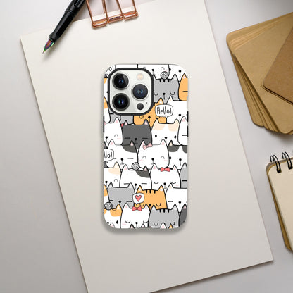 Cat Hello - Phone Tough Case iPhone 13 Pro Max Phone Case