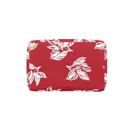 Red Retro Foliage, Hawaiian Flower - Car Trash Bag