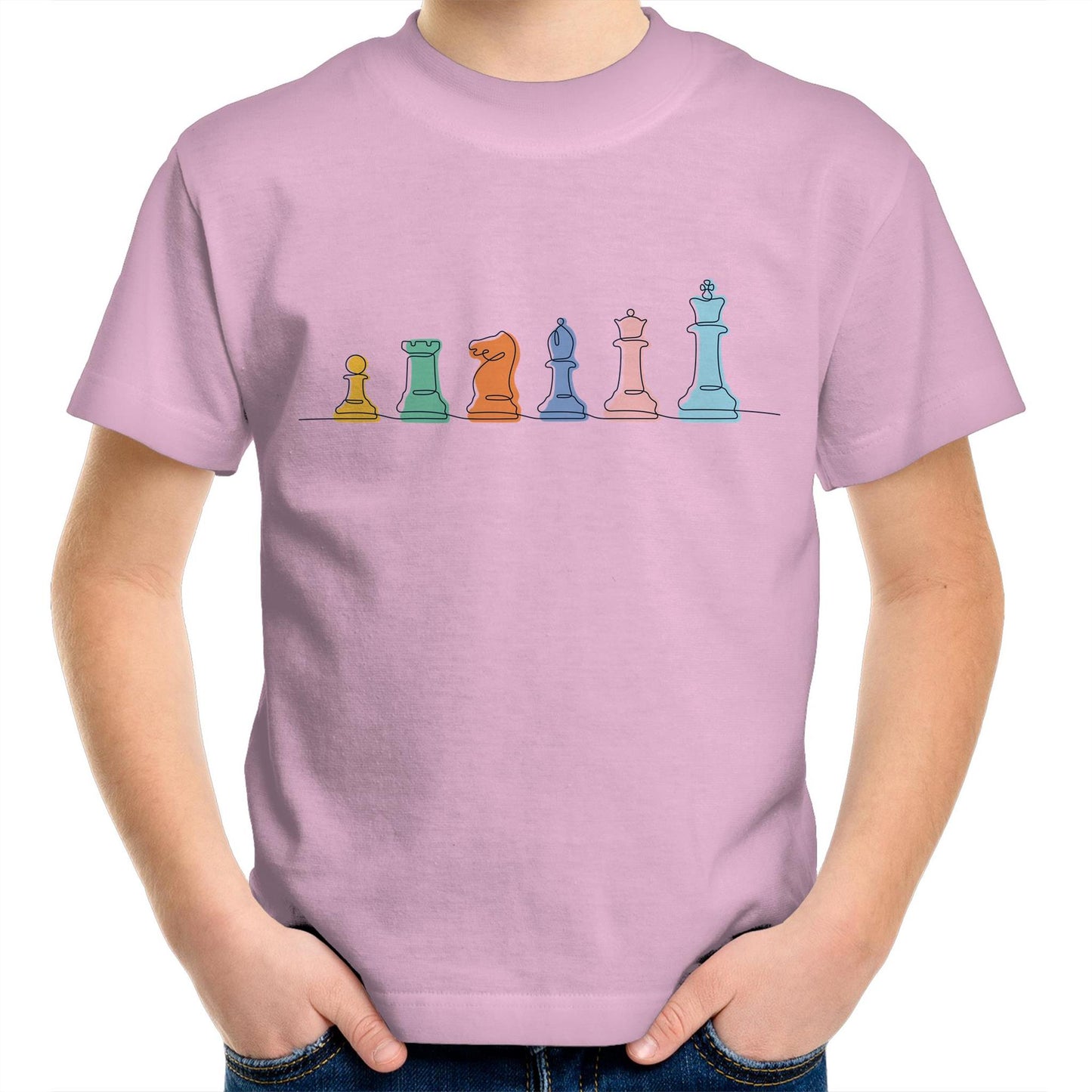 Chess - Kids Youth T-Shirt Pink Kids Youth T-shirt Chess Games