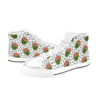 Cartoon Watermelon - Women's High Top Canvas Shoes