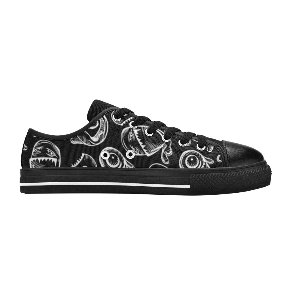 Monsters In Black And White - Men's Classic Canvas Shoes