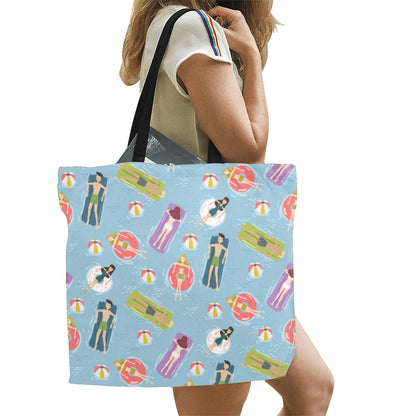 Beach Float - Full Print Canvas Tote Bag Full Print Canvas Tote Bag