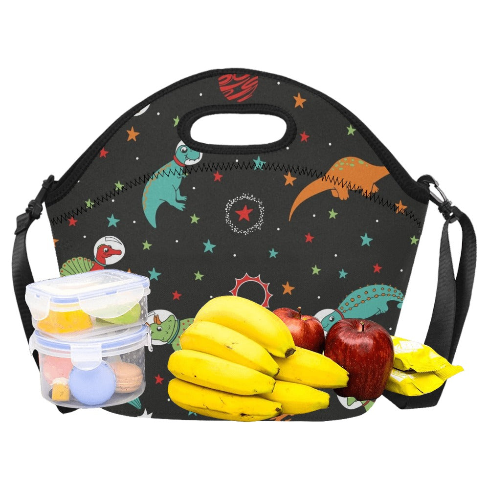 Astronaut Dinosaurs - Neoprene Lunch Bag/Large Neoprene Lunch Bag/Large animal Printed Offshore