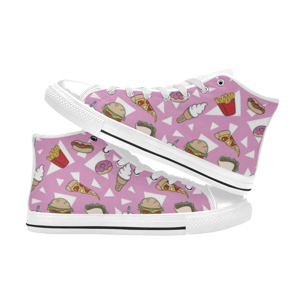 Fast Food - Kids High Top Canvas Shoes Kids High Top Canvas Shoes Food Printed Offshore