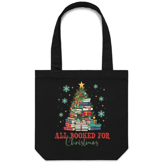 All Booked For Christmas - Canvas Tote Bag