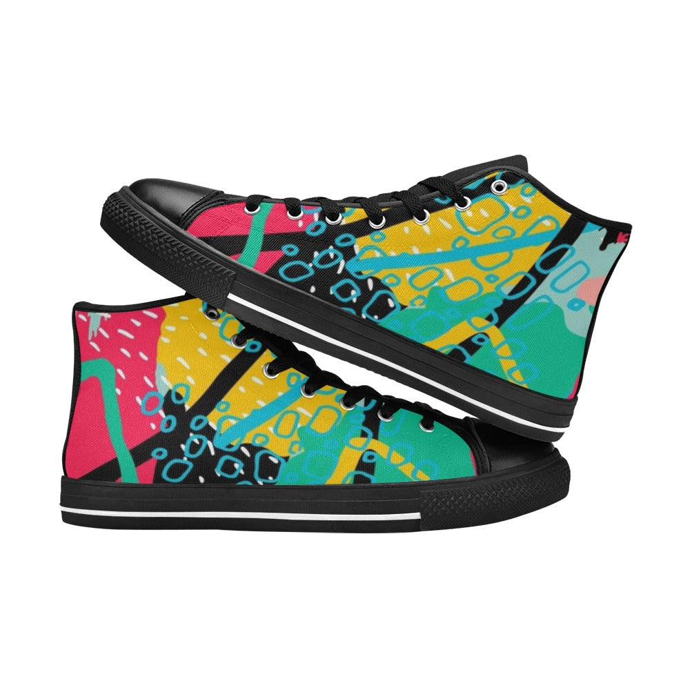 Bright And Colourful - Kids High Top Canvas Shoes Kids High Top Canvas Shoes Printed Offshore