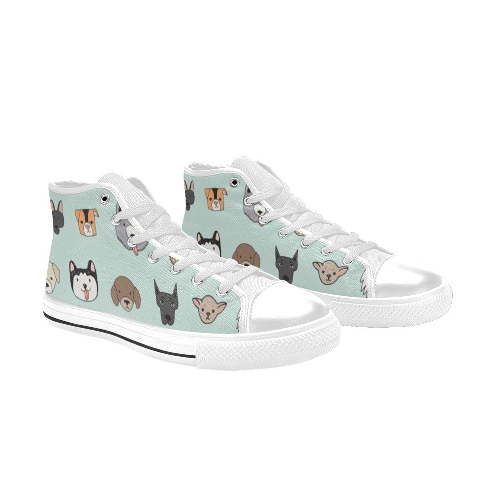 Dogs - Women's High Top Canvas Shoes