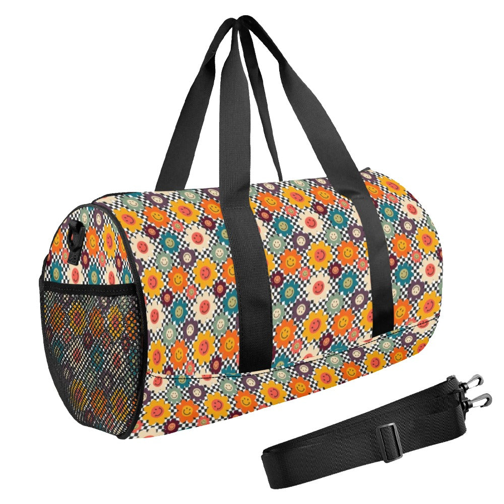 Happy Retro Flowers - Duffle Bag