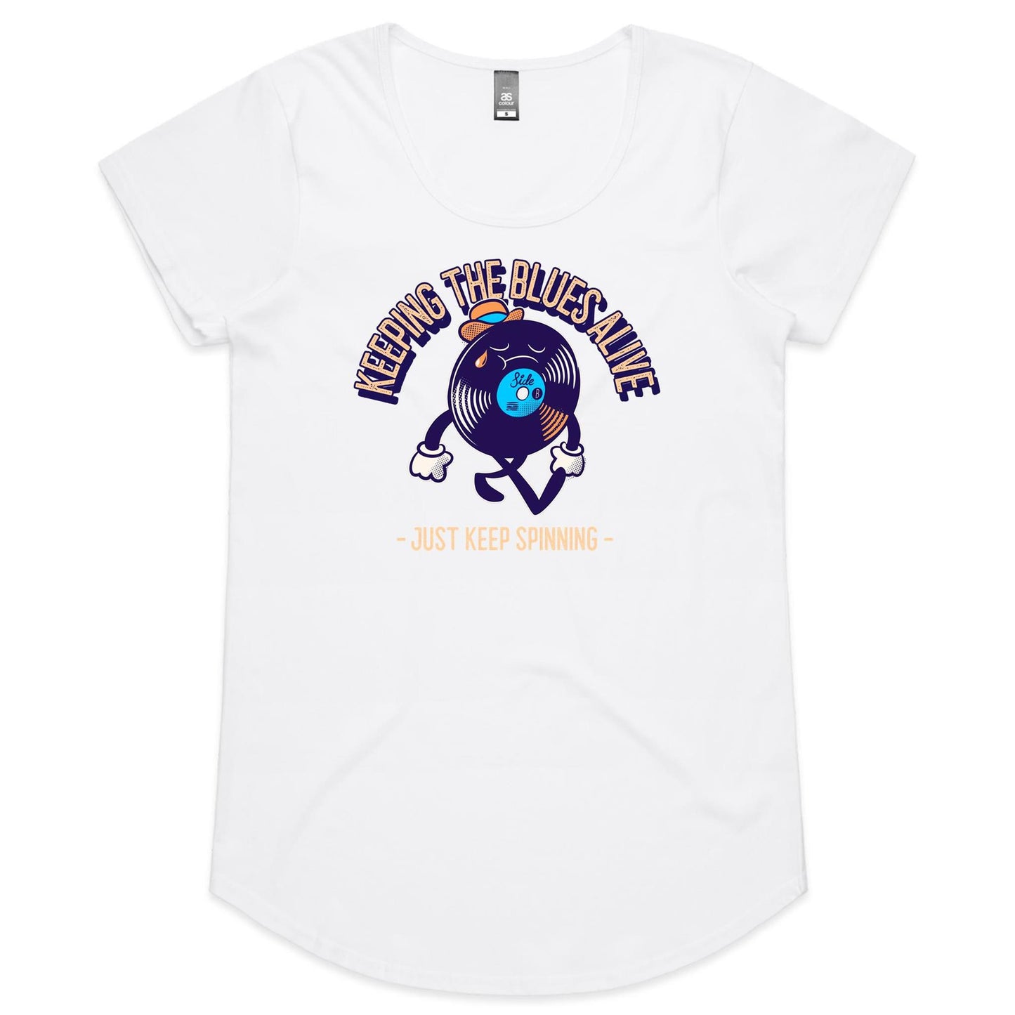 Keeping The Blues Alive - Womens Scoop Neck T-Shirt