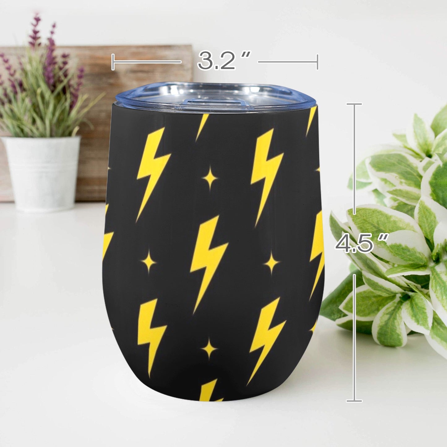 Yellow Lightning - 12oz Wine Tumbler