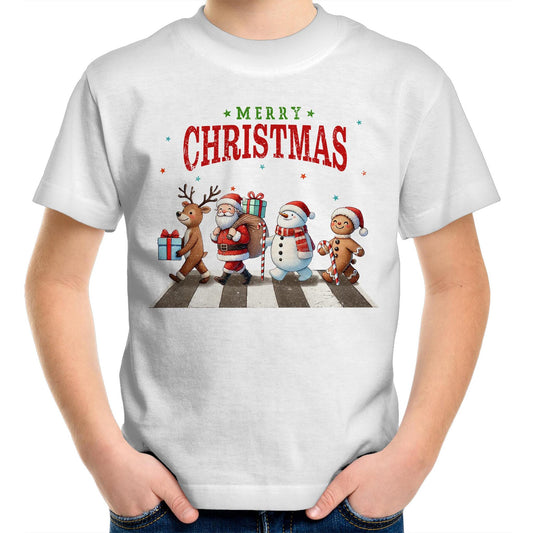 Fab Four, Merry Christmas - Kids Youth T-Shirt