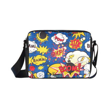 Blue Comic Book - Classic Cross-body Nylon Bag